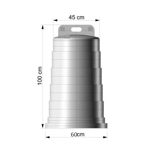 Trafitambo Tapa semi-plana Con reflejante