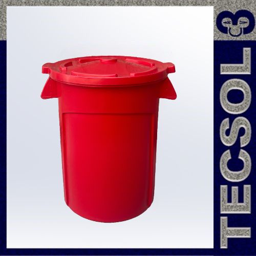 Contenedor con tapa plana capacidad 55 galones