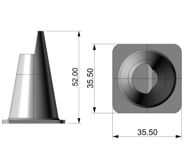 Cono para lampara con reflejante