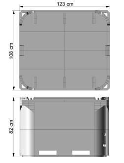 Contenedor térmico de 660 litros