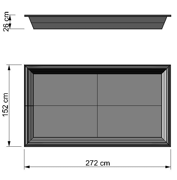 Mezclera rectangular de 614 litros