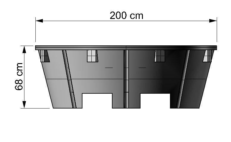Artesa Movible 1,000 litros Graduada