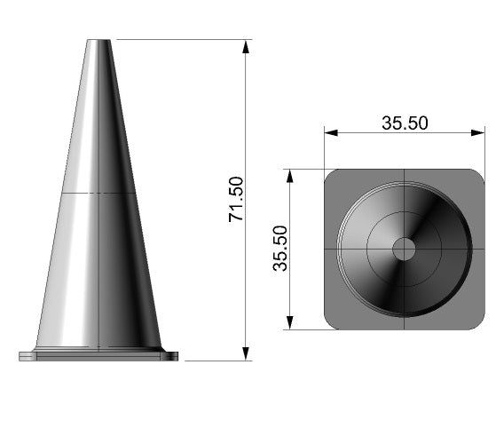 Cono semirrígido 70 cm con reflejante