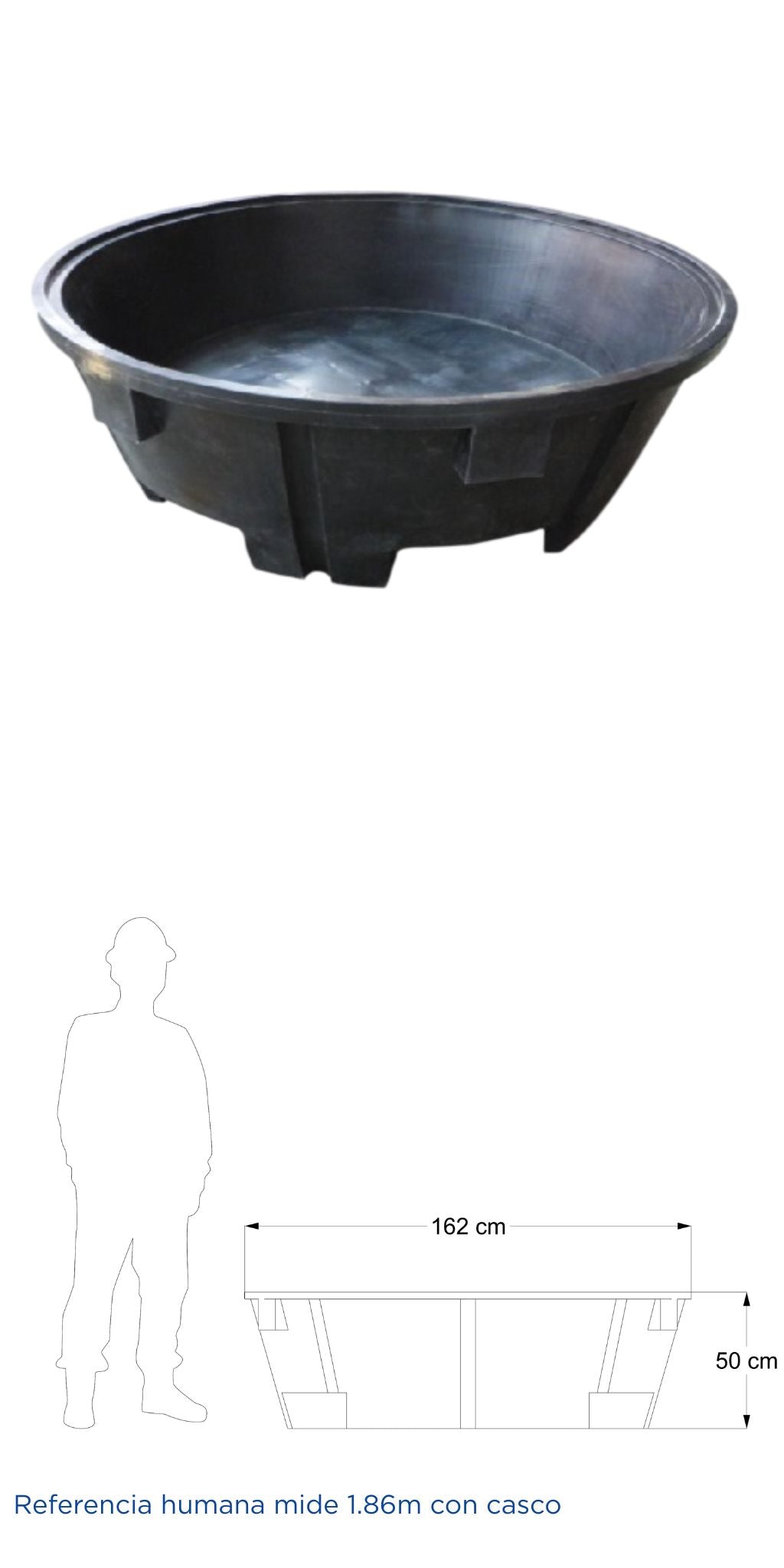 Artesa Movible 500 litros Graduada