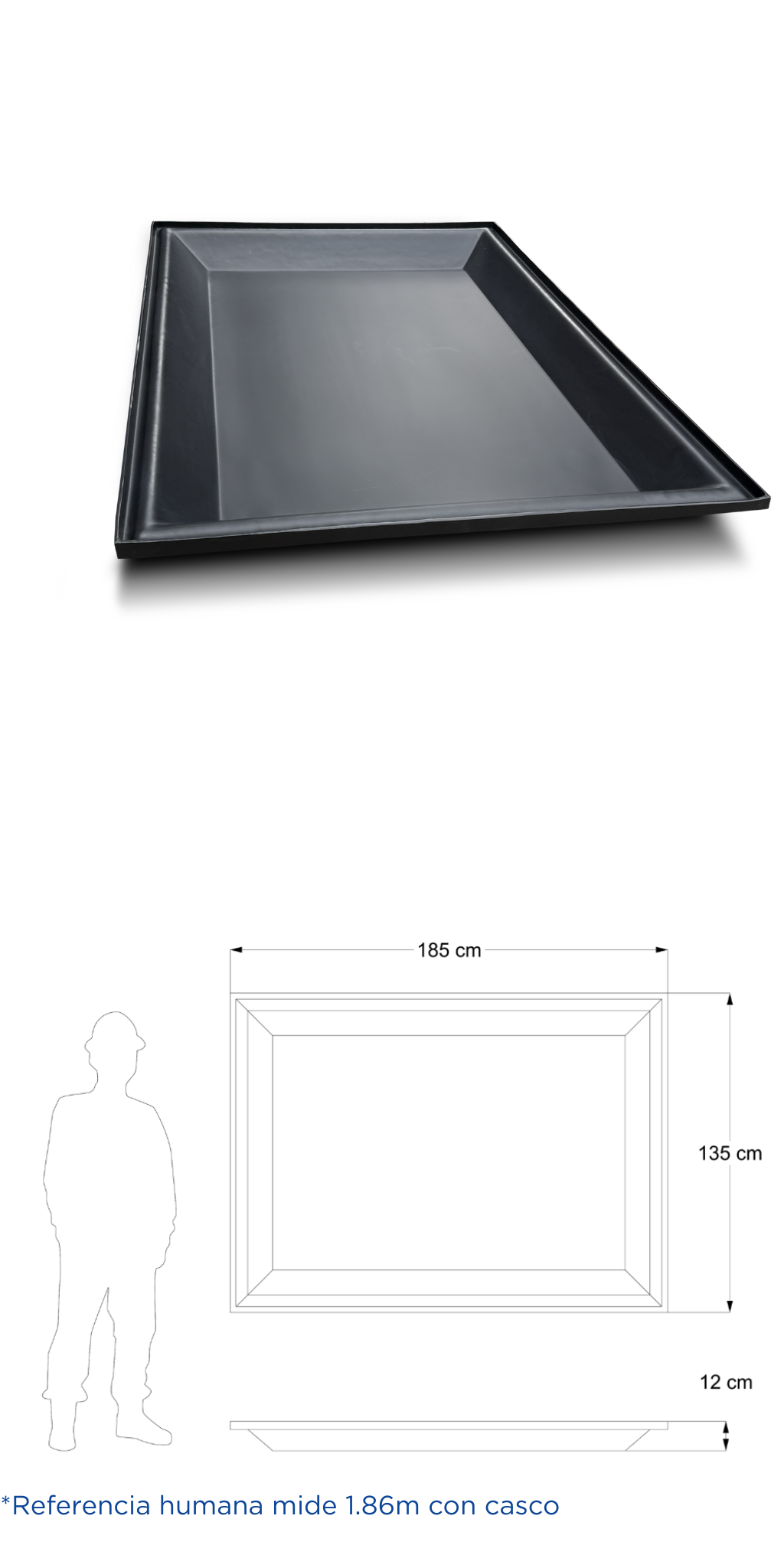 Mezclera rectangular de 248 litros