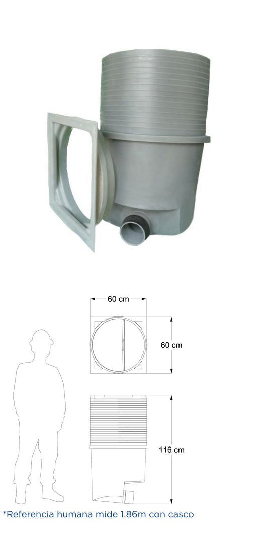 Registro Sanitario Arrastre Ajustable de 120 a 80 cm