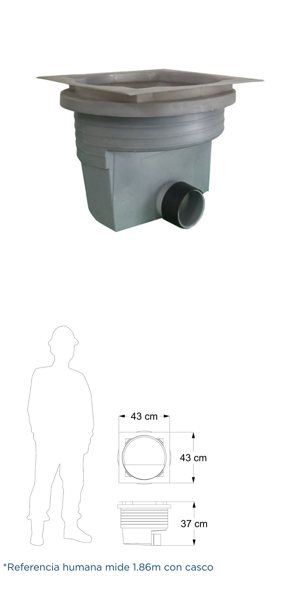Registro Pluvial Arrastre de 40 cm
