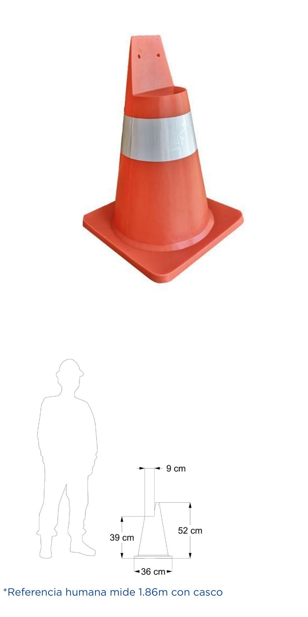 Cono para lampara con reflejante